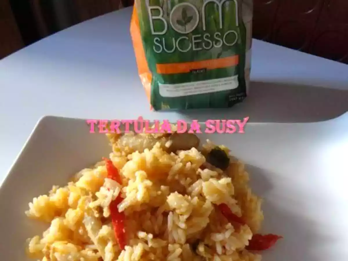 Arroz de bacalhau com pimento vermelho e hortelã - foto 3