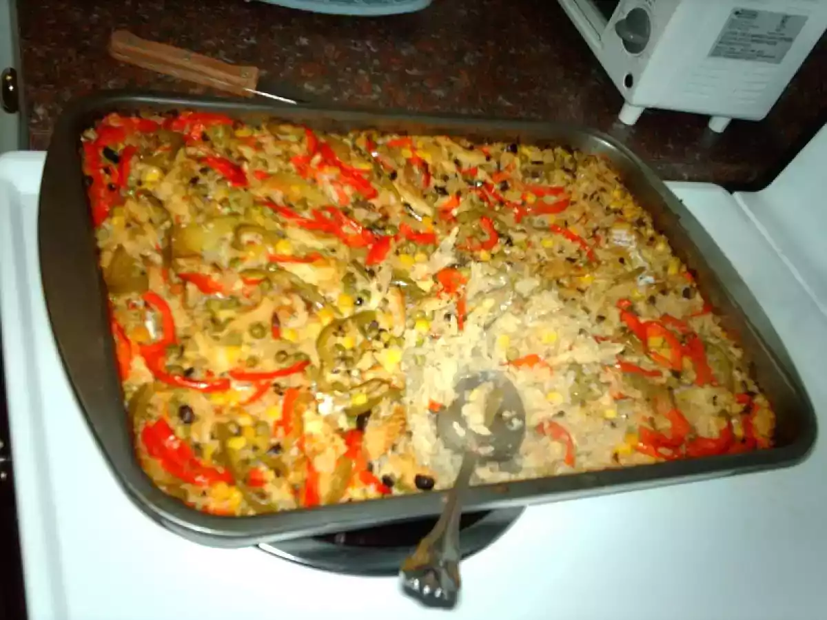 Arroz de Bacalhau Facílimo ou de Tilápia (Rê & Cris)