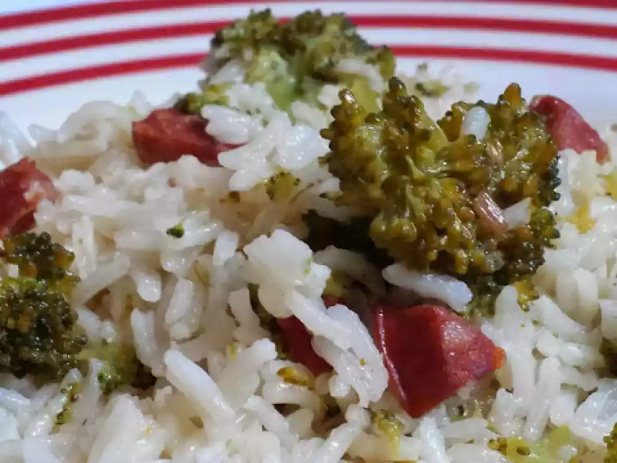 Arroz de Brócolos e Chouriço