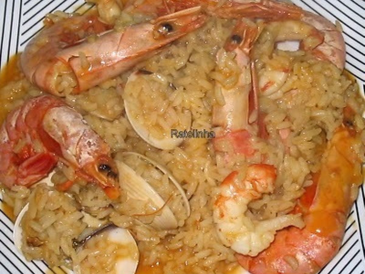 Arroz de camarão e amêijoa