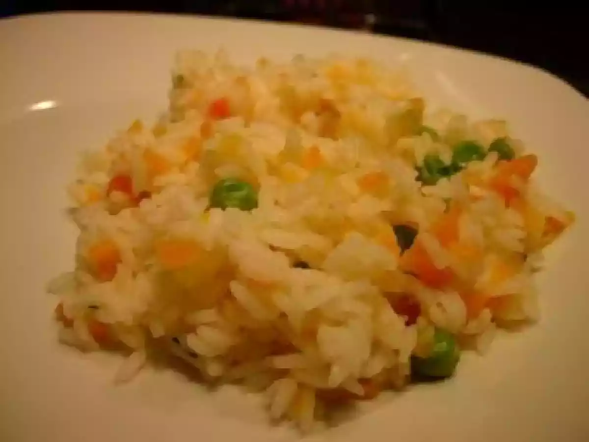 Arroz de cenoura com ervilha