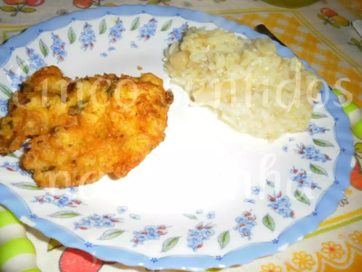 Arroz de espargos brancos com pataniscas de bacalhau