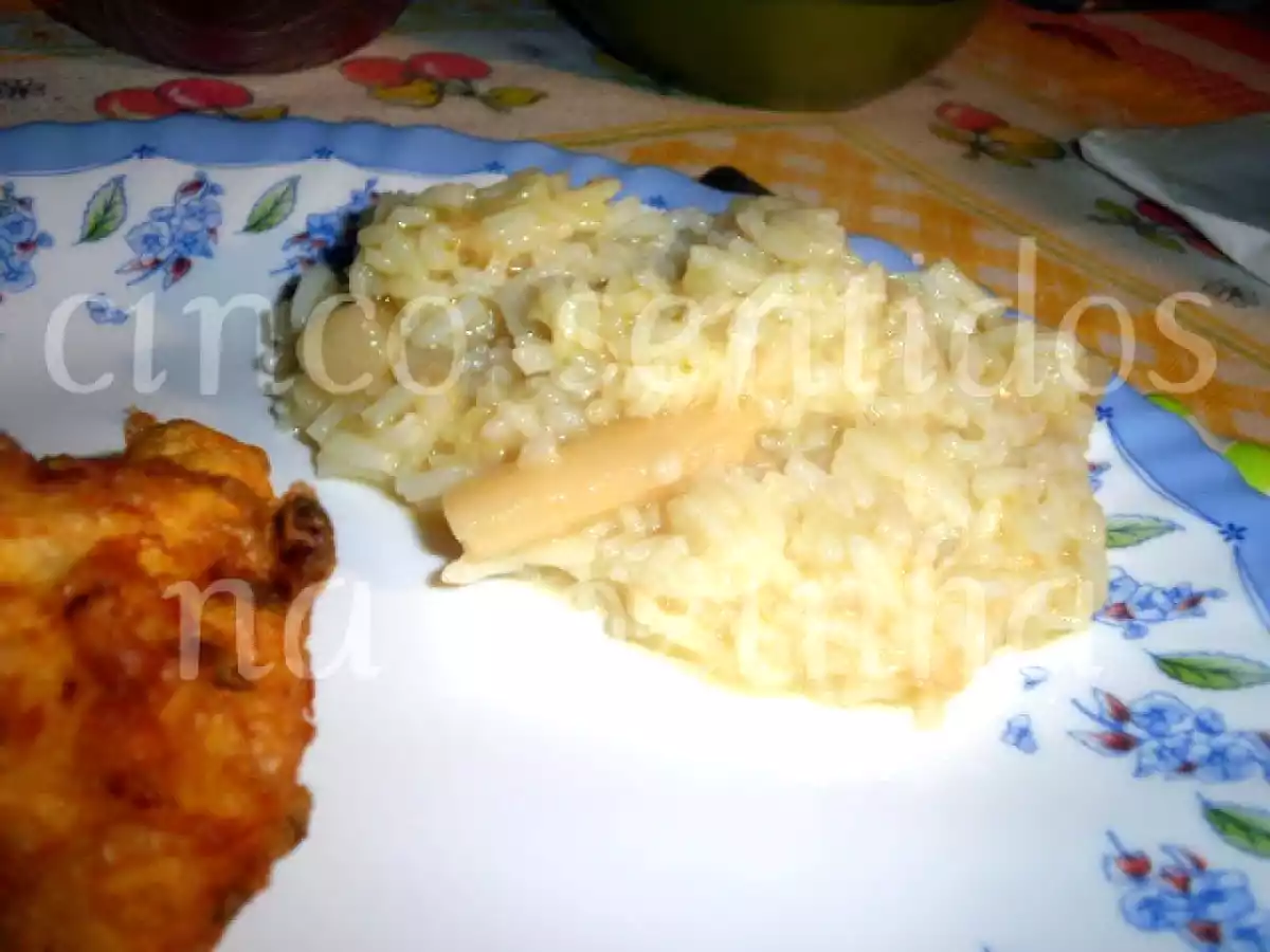 Arroz de espargos brancos com pataniscas de bacalhau - foto 4