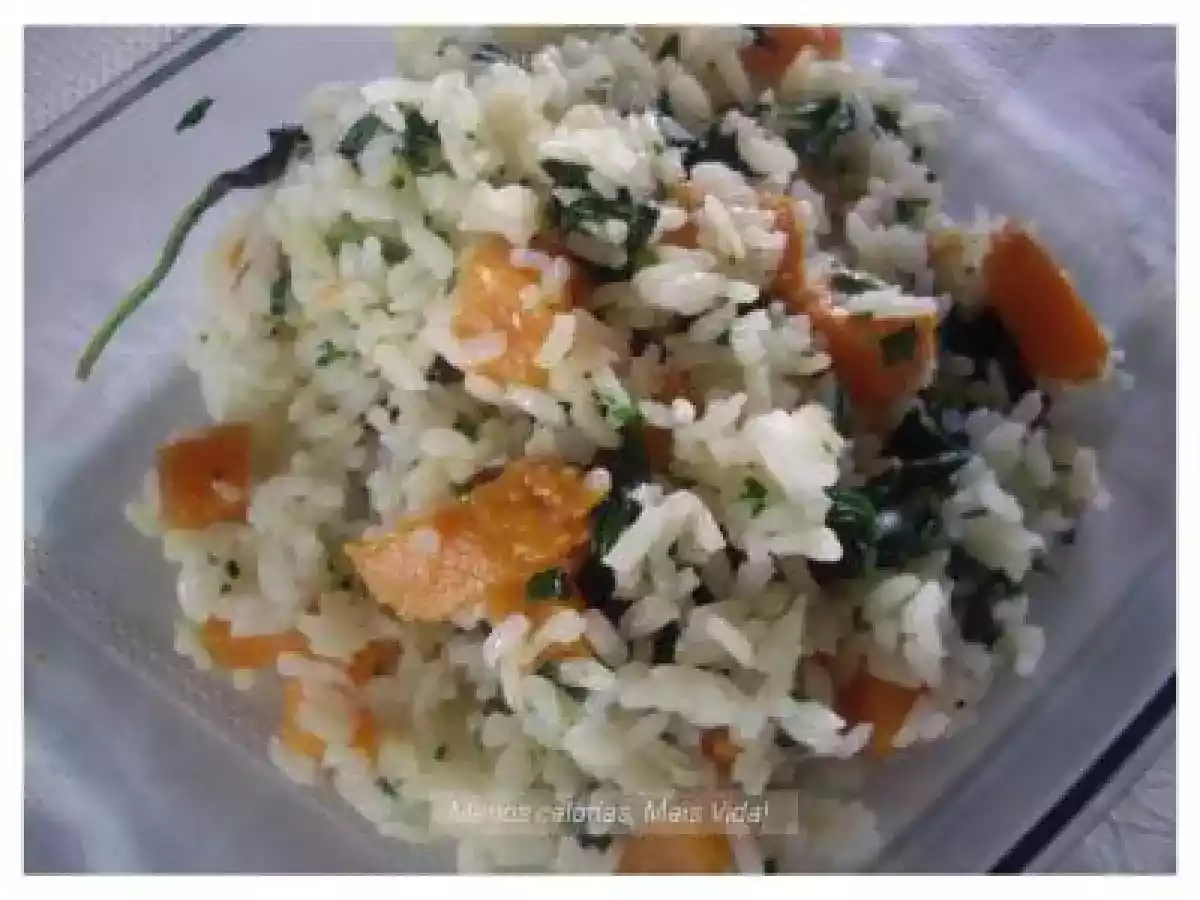 Arroz de Espinafres e Abóbora