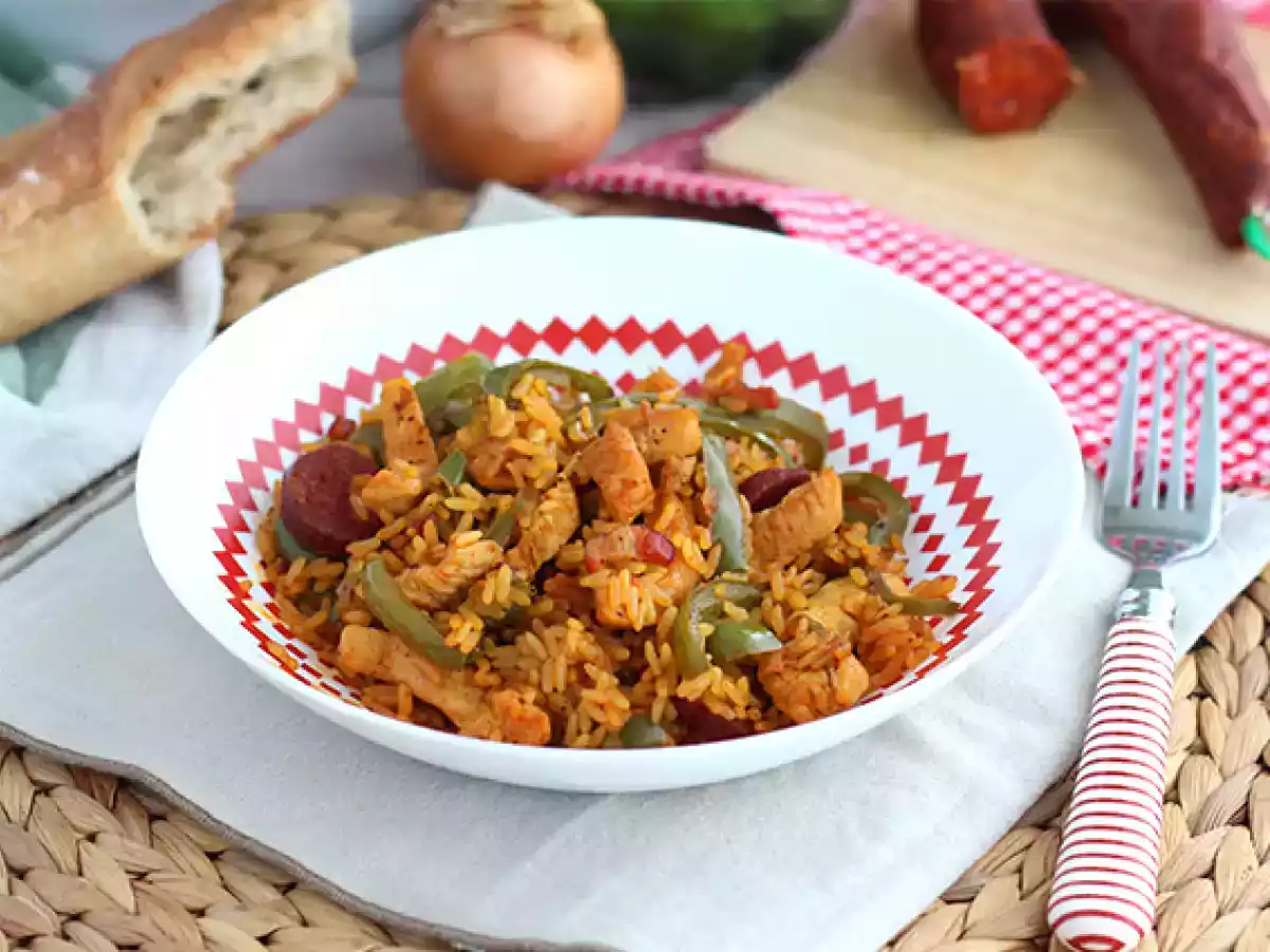 Arroz de frango e chouriço (na panela de pressão)