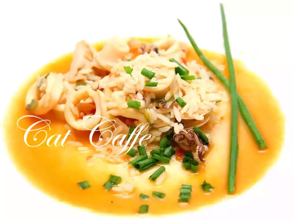 Arroz de lulas com cebolinho