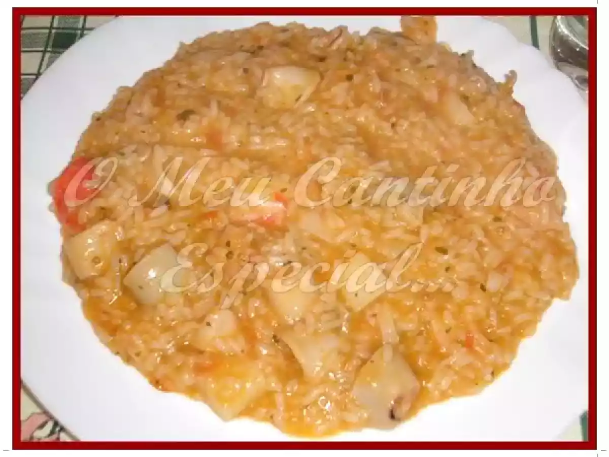 Arroz de Lulas com Delícias do Mar