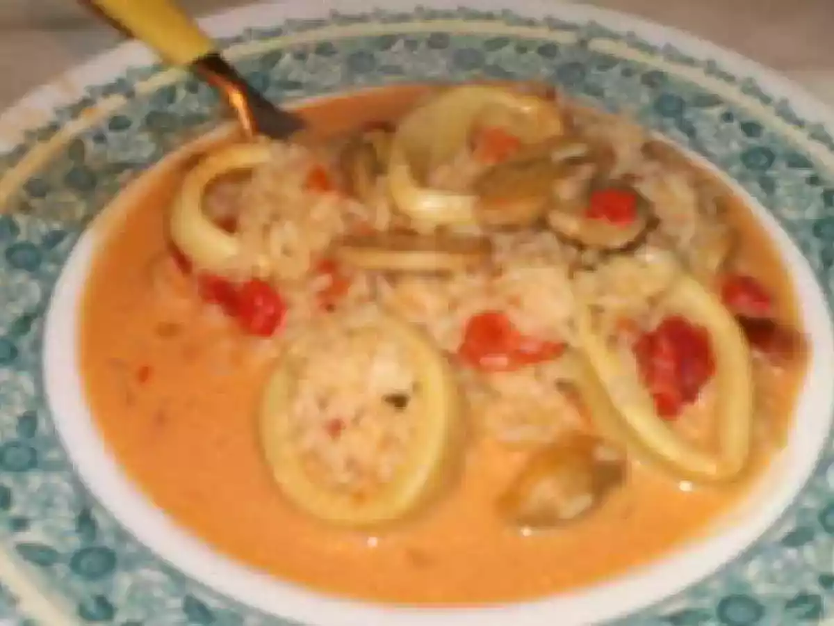 Arroz de lulas cremoso