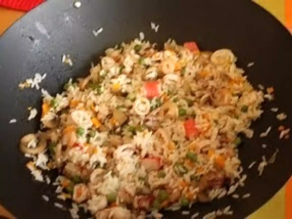 Arroz de lulas e camarão