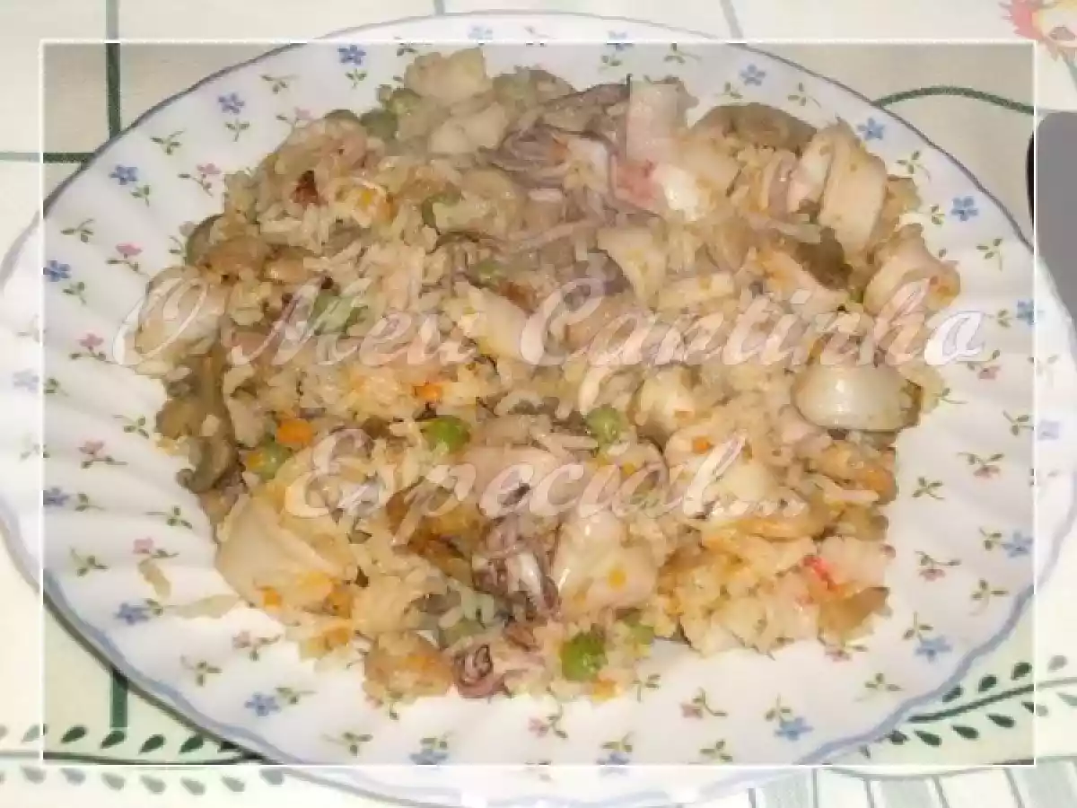 Arroz de Lulas e Camarões com Cogumelos - foto 2
