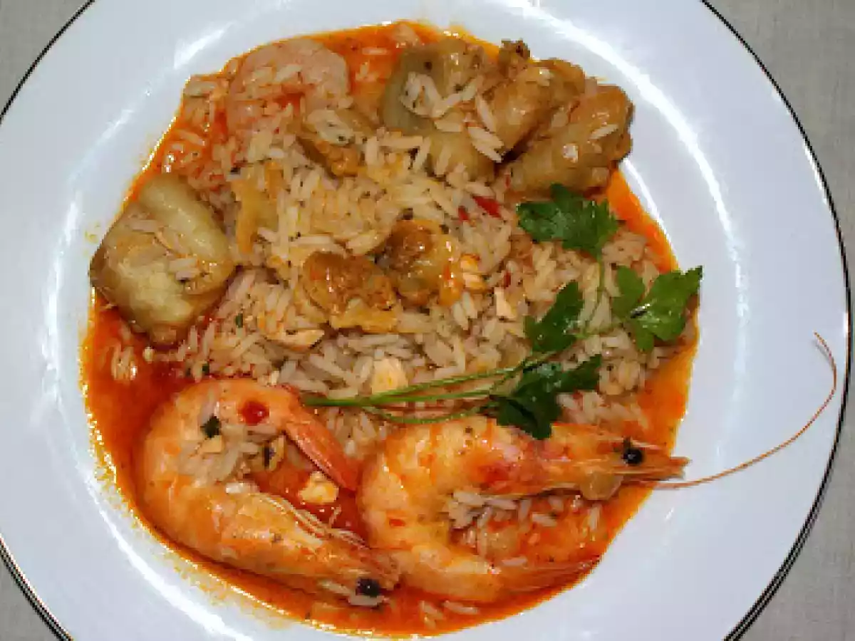 Arroz de Marisco com Leite de Coco