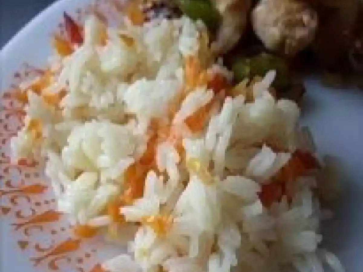 Arroz de microondas com cenoura