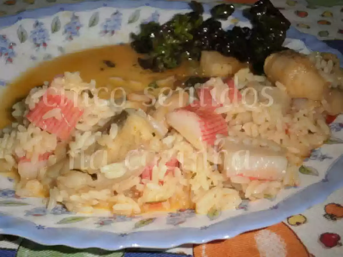 Arroz de tamboril com delicias do mar