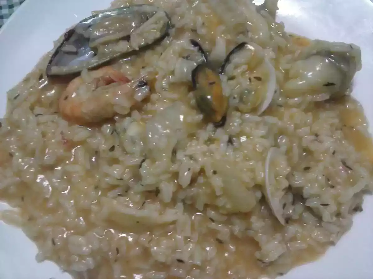 Arroz de tamboril com marisco