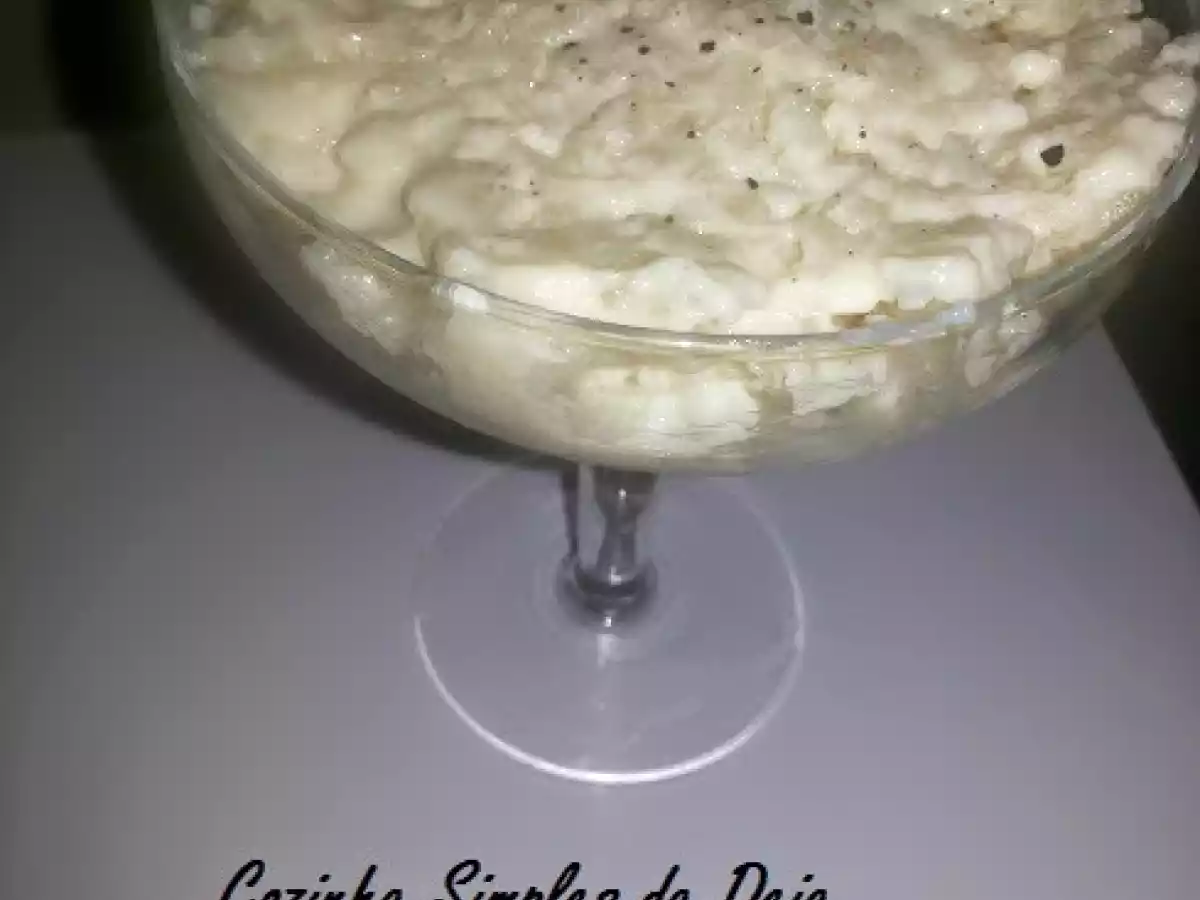 Arroz Doce com Arroz arbóreo, Chocolate Branco e Baunilha