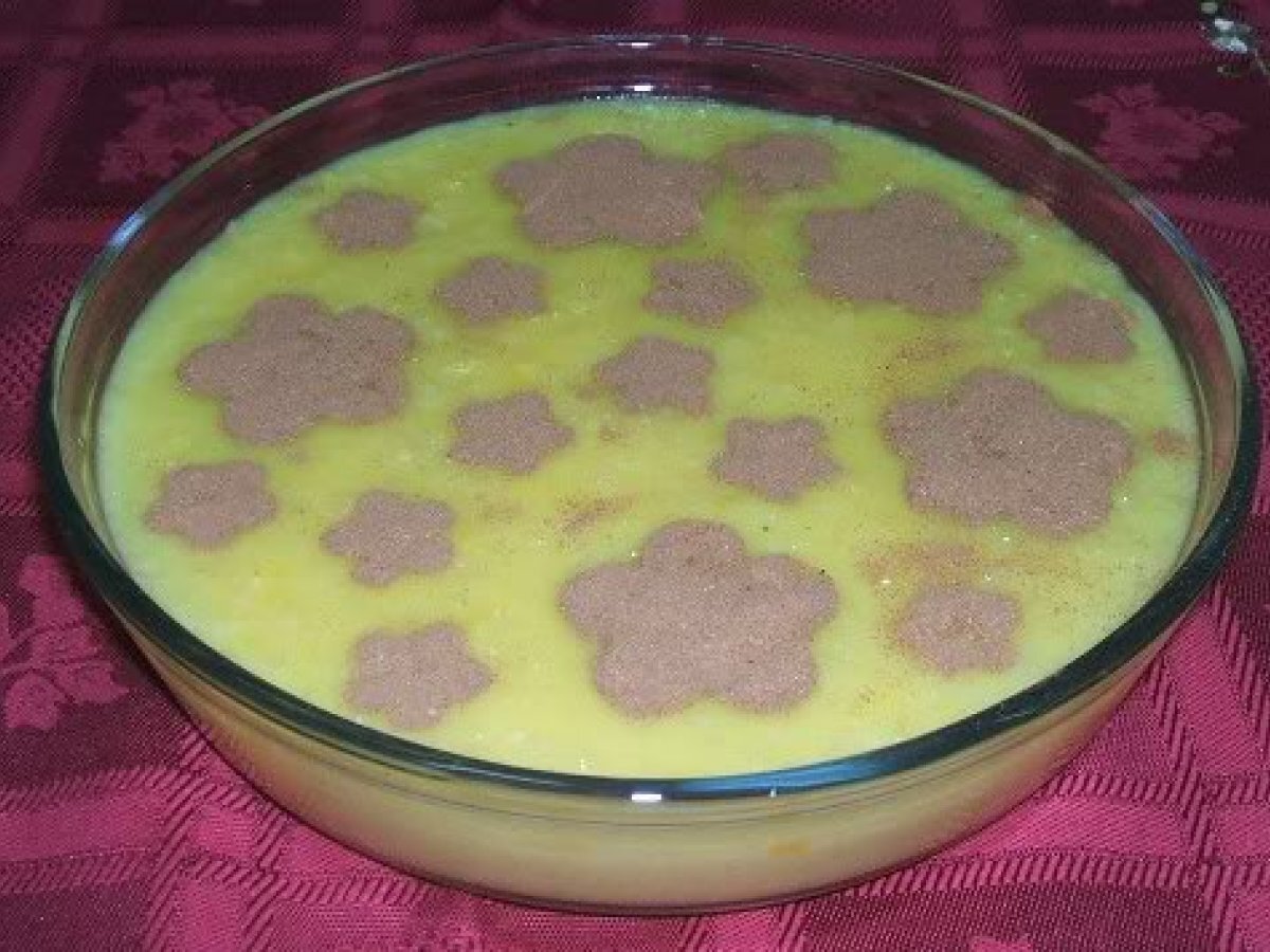 Arroz Doce com Creme Custard