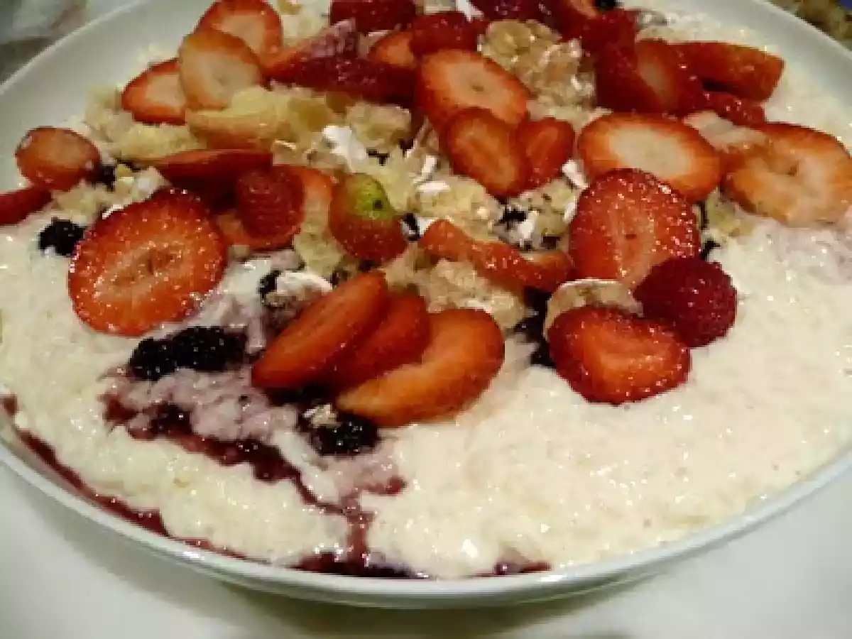 Arroz doce crocante