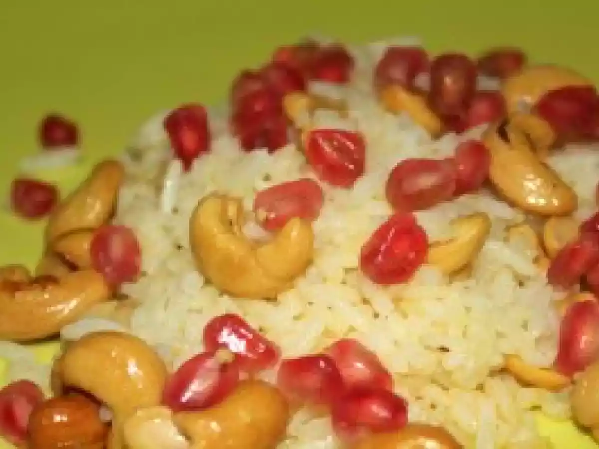 Arroz Exotico com Limão, Caju e Romã