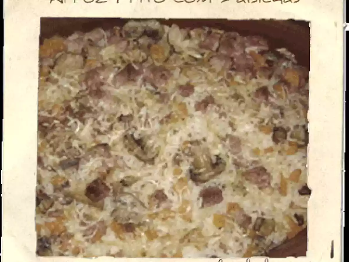 Arroz Frito com Salsichas