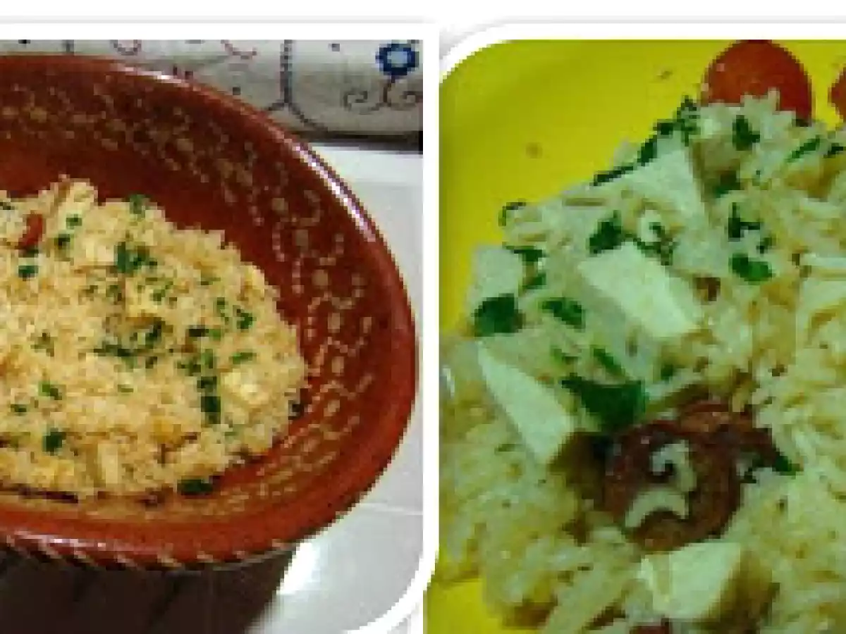 Arroz no forno com Tofu Fumado