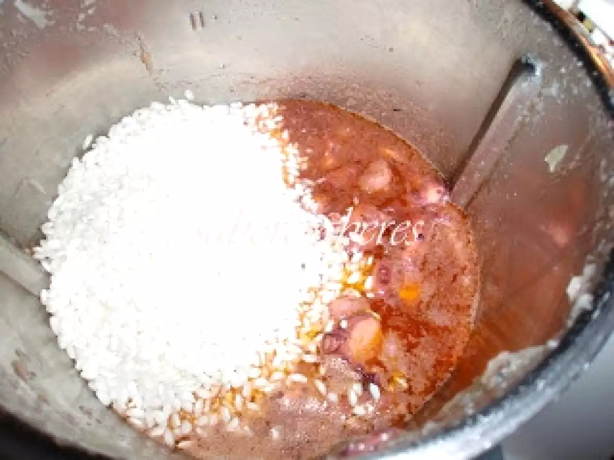 Arroz risoto de polvo, camarão e salsicha - foto 4
