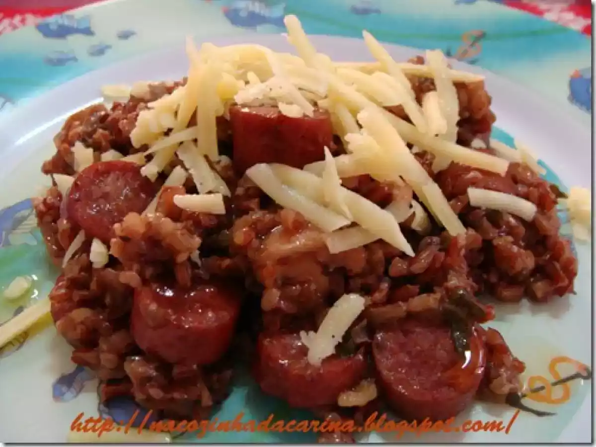 Arroz Vermelho com Linguiça da Roça