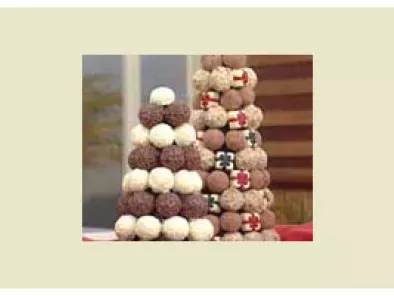 Árvore de natal com bombons de chocolate - Receita Petitchef