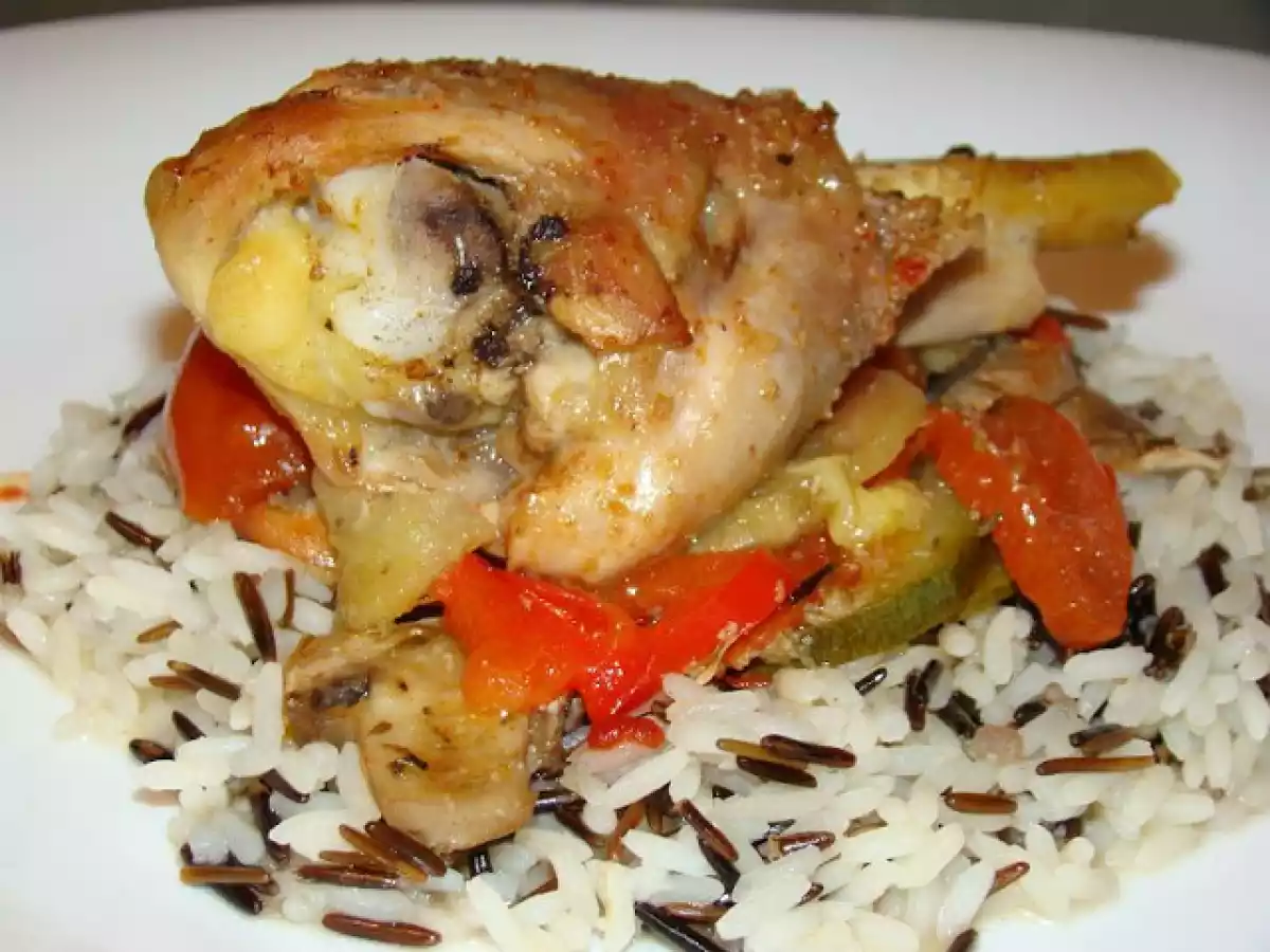Assado de Legumes e de Frango com Arroz Selvagem - foto 7
