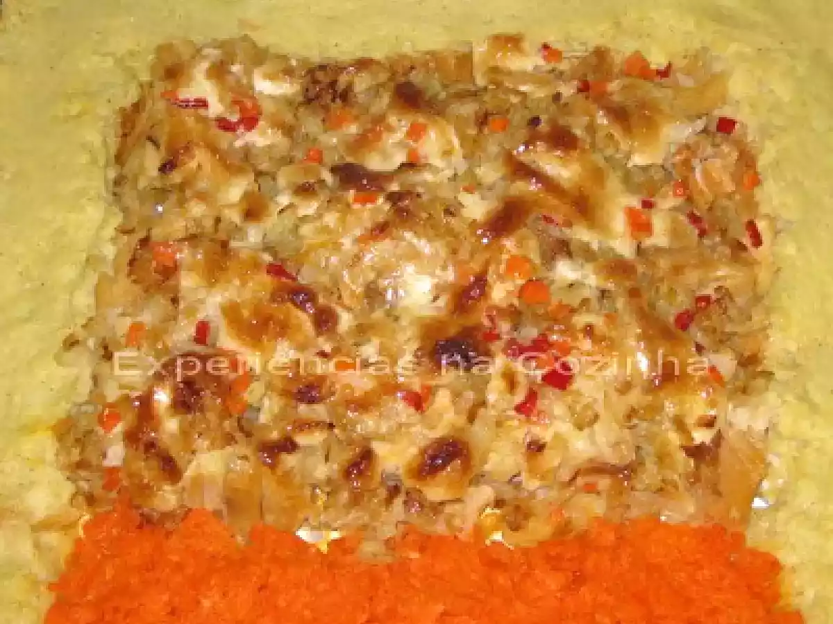 Bacalhau à Zé do Pipo com Puré de Cenoura