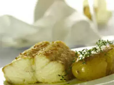 Bacalhau assado com batatas ao murro