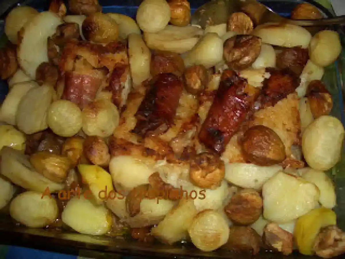 BACALHAU COM CASTANHAS E VINHO DO PORTO