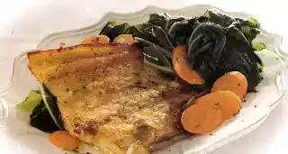 Bacalhau com couve portuguesa