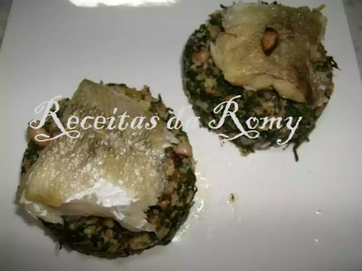 Bacalhau com migas de feijão frade