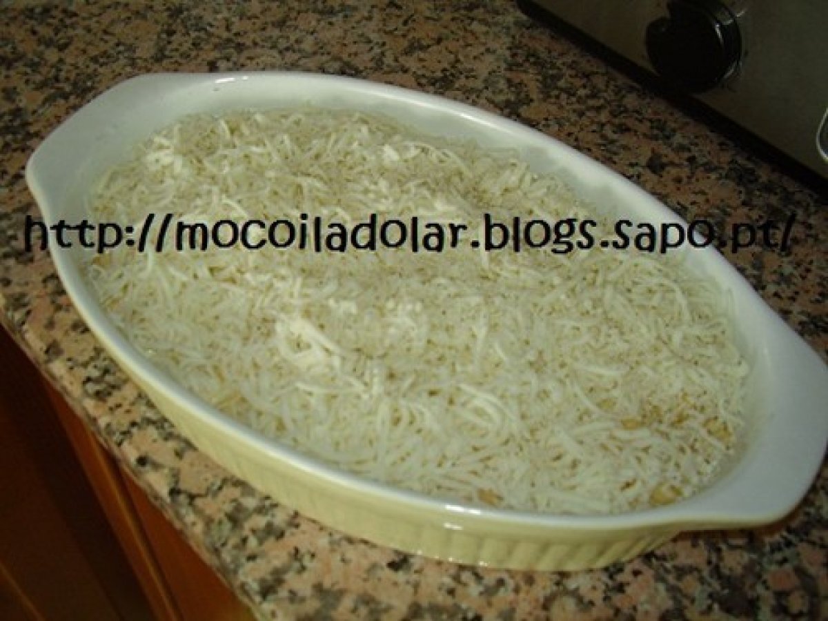 Bacalhau com Natas e Queijo Mozarela