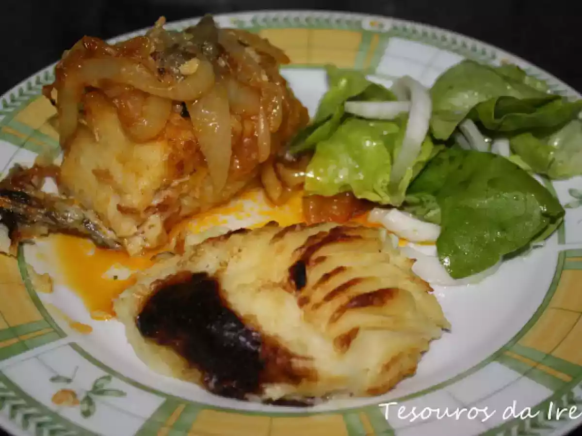 Bacalhau de cebolada no forno