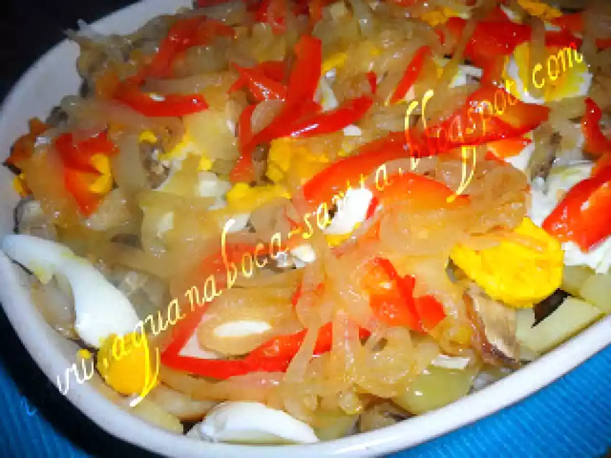 Bacalhau desfiado no forno - foto 2