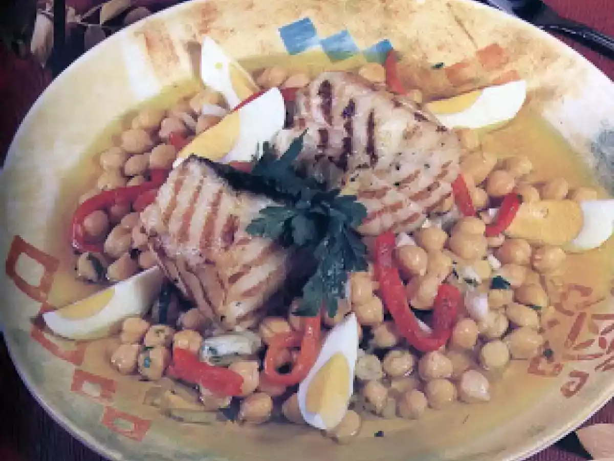 Bacalhau Grelhado com Grão