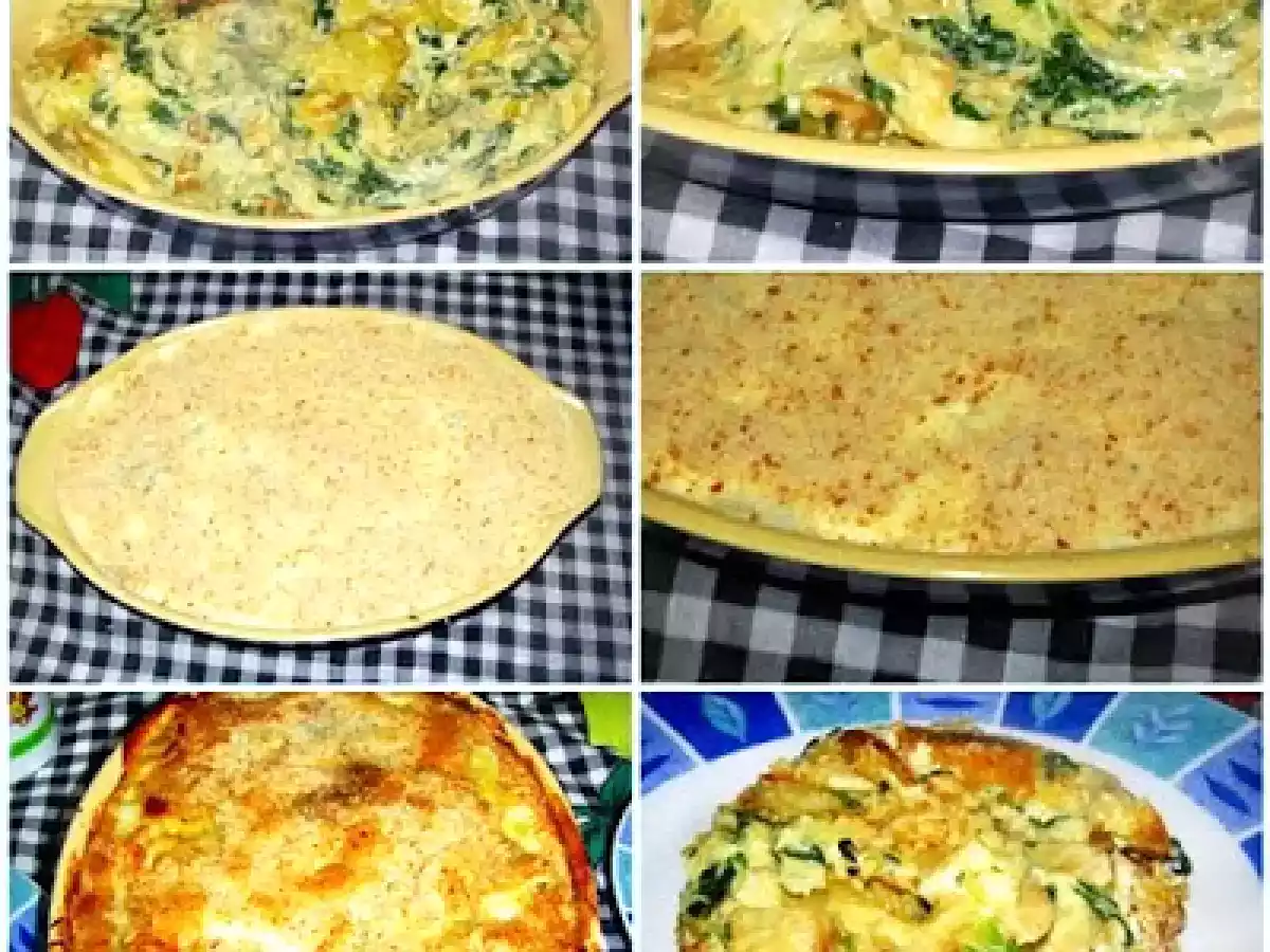 Bacalhau no forno com Espinafres