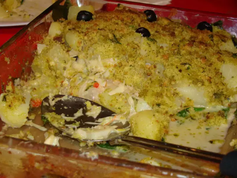 Bacalhau no Forno com Espinafres, Batatas e Crosta de Broa com Salsa - foto 10