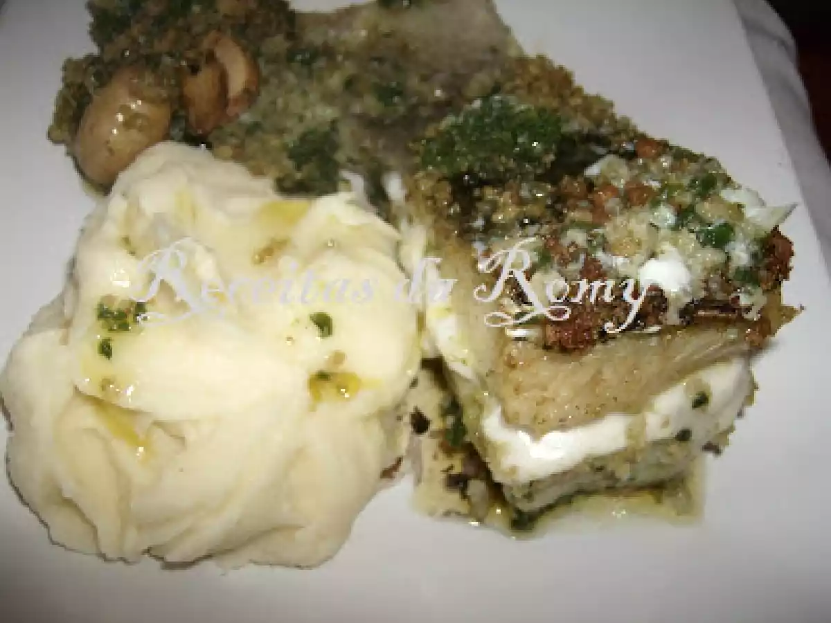 Bacalhau recheado com Queijo Palhais e entrada de cogumelos recheados - foto 5