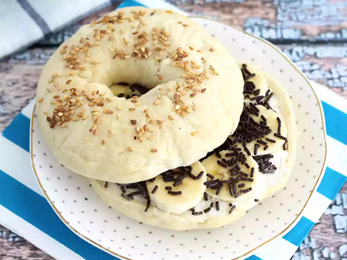 Bagel Chocolate e Banana