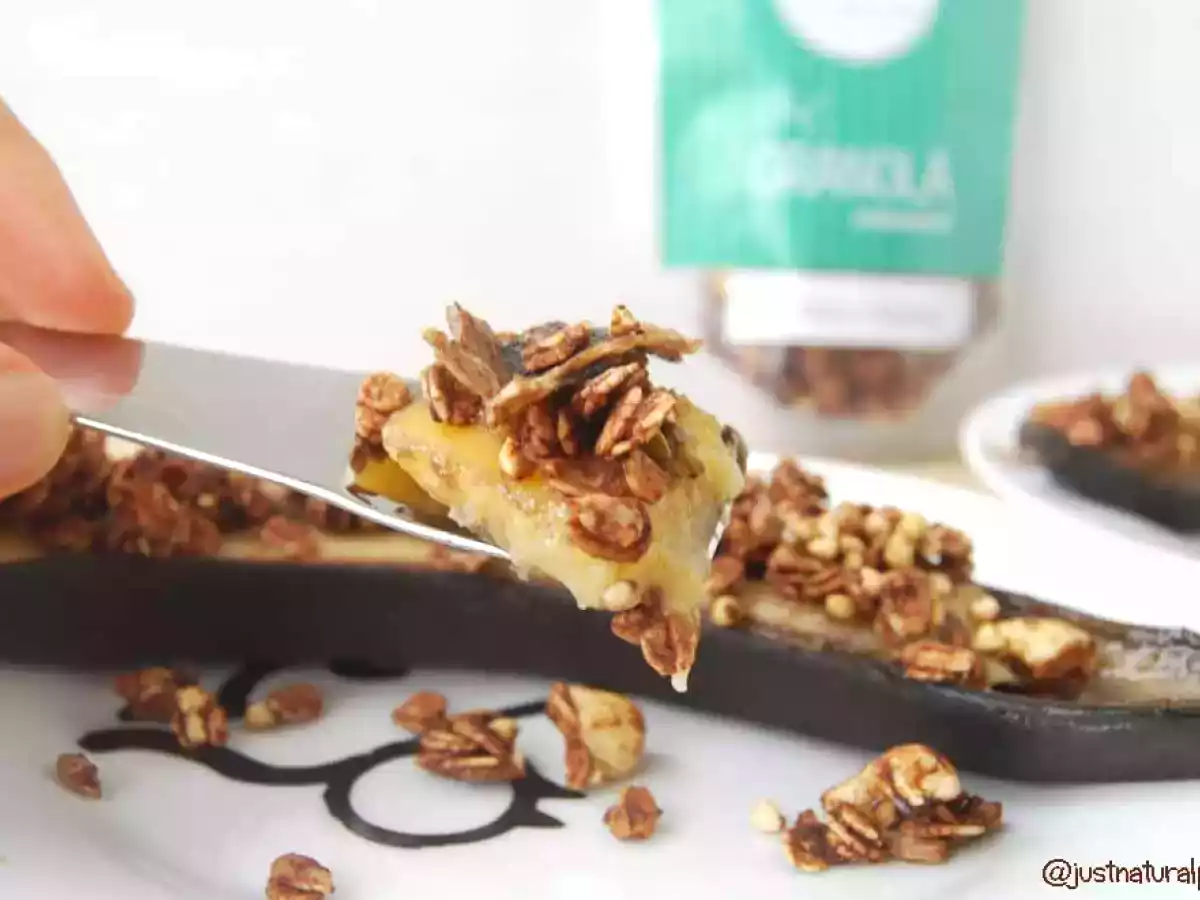 Banana Assada Com Granola (Sobremesa saudável com 2 ingredientes) - foto 4