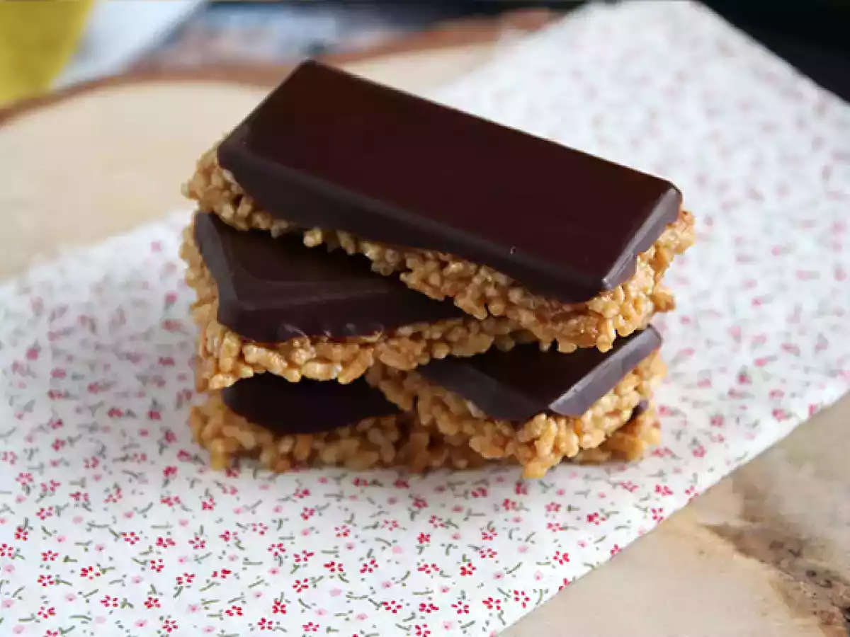 Barras de cereais- Arroz tufado e Chocolate