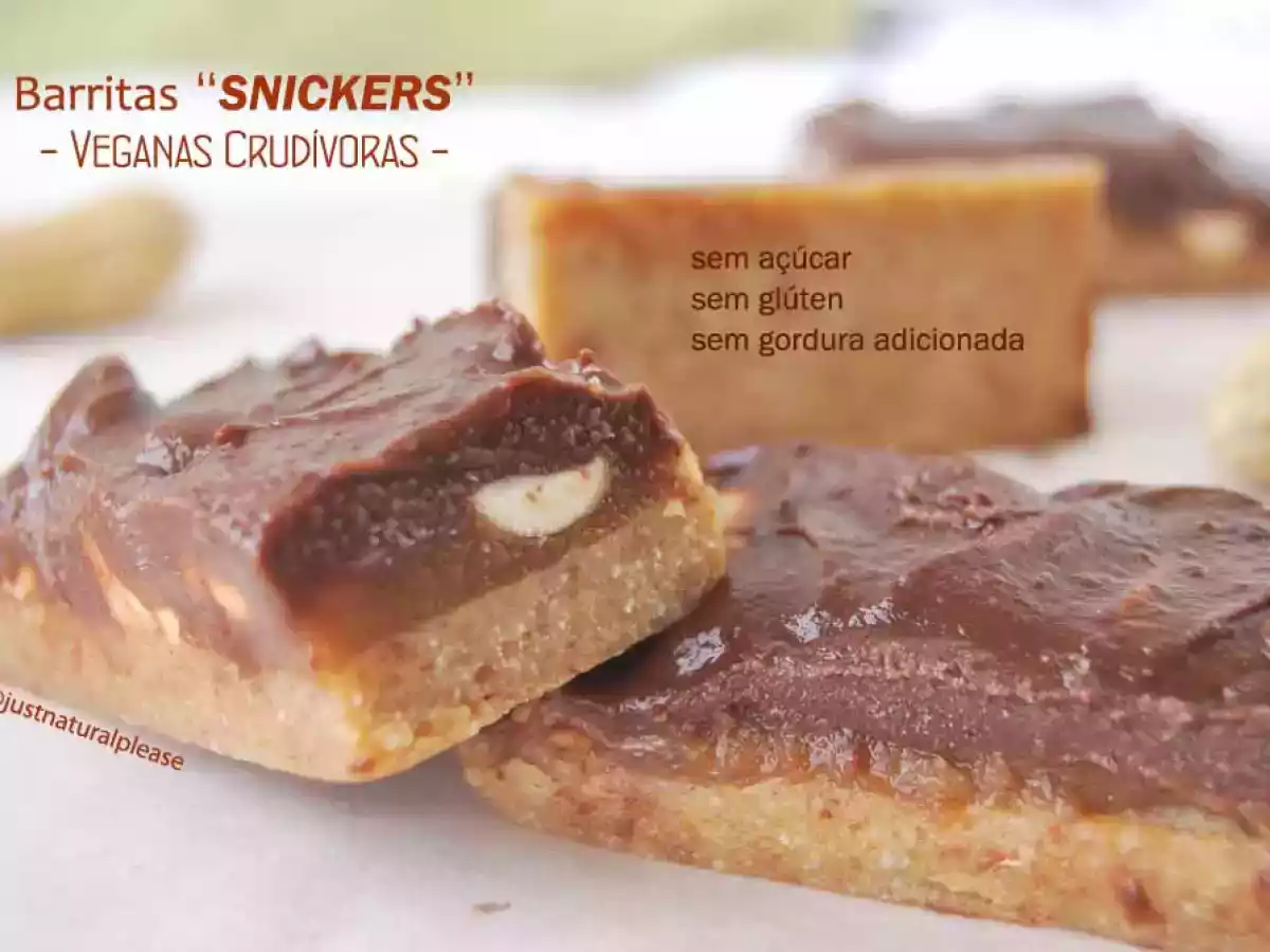 Barritas Snickers Veganas Crudívoras