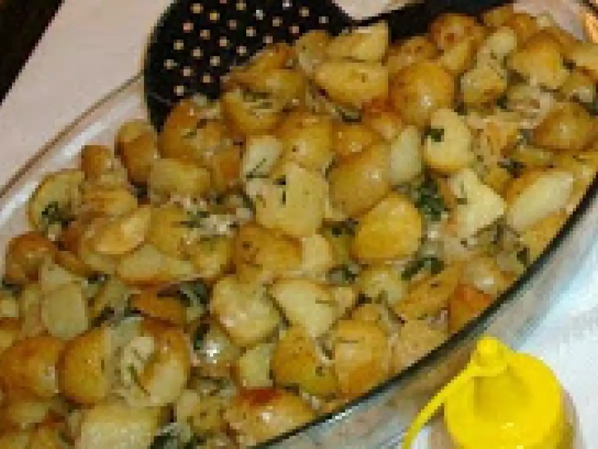 Batata-Bolinha Assada com Ervas (vegana)