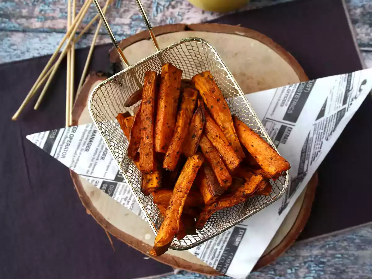 Batata doce frita na Air Fryer, macia por dentro e crocante por fora! - foto 2