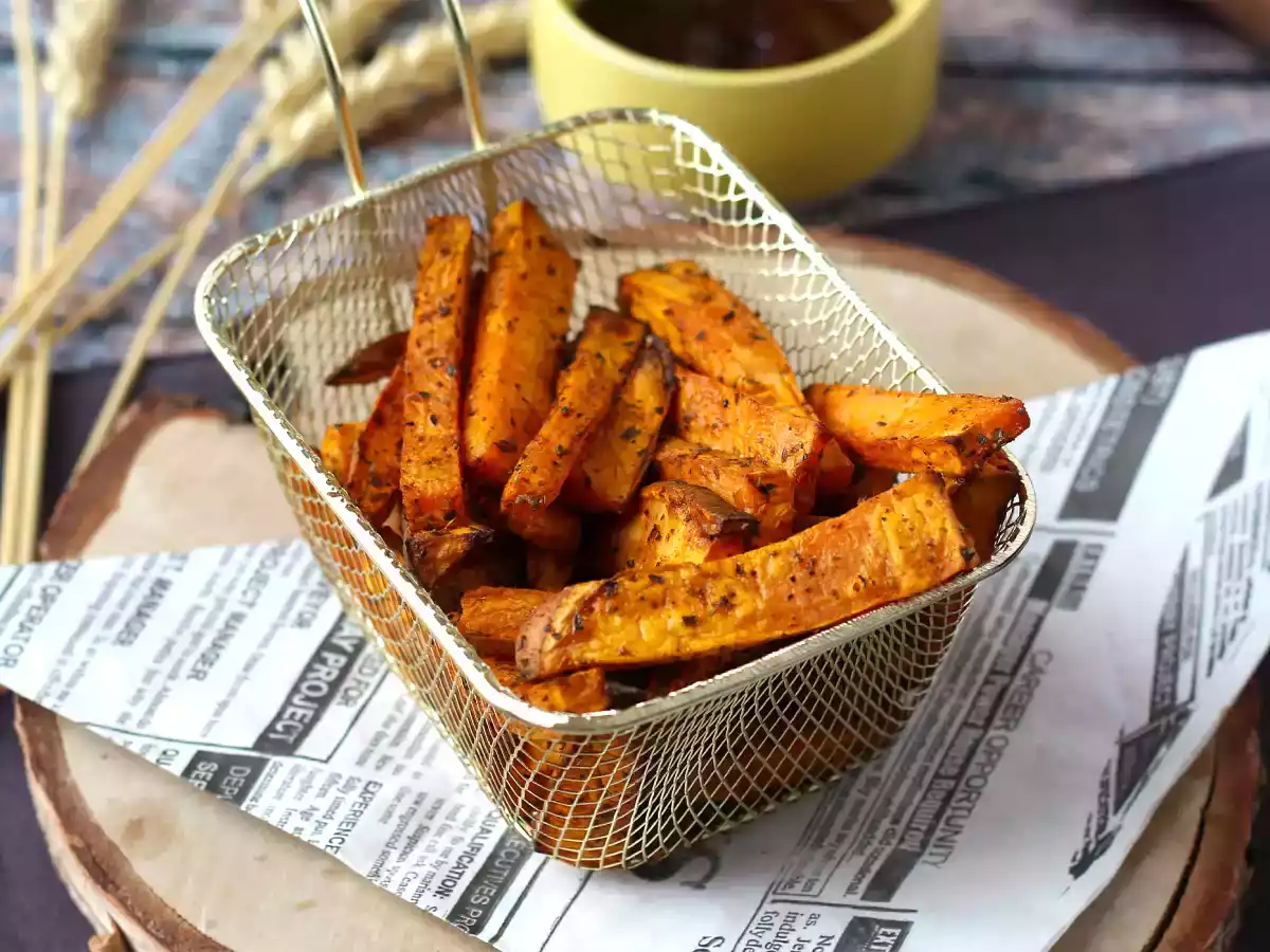 Batata doce frita na Air Fryer, macia por dentro e crocante por fora! - foto 3