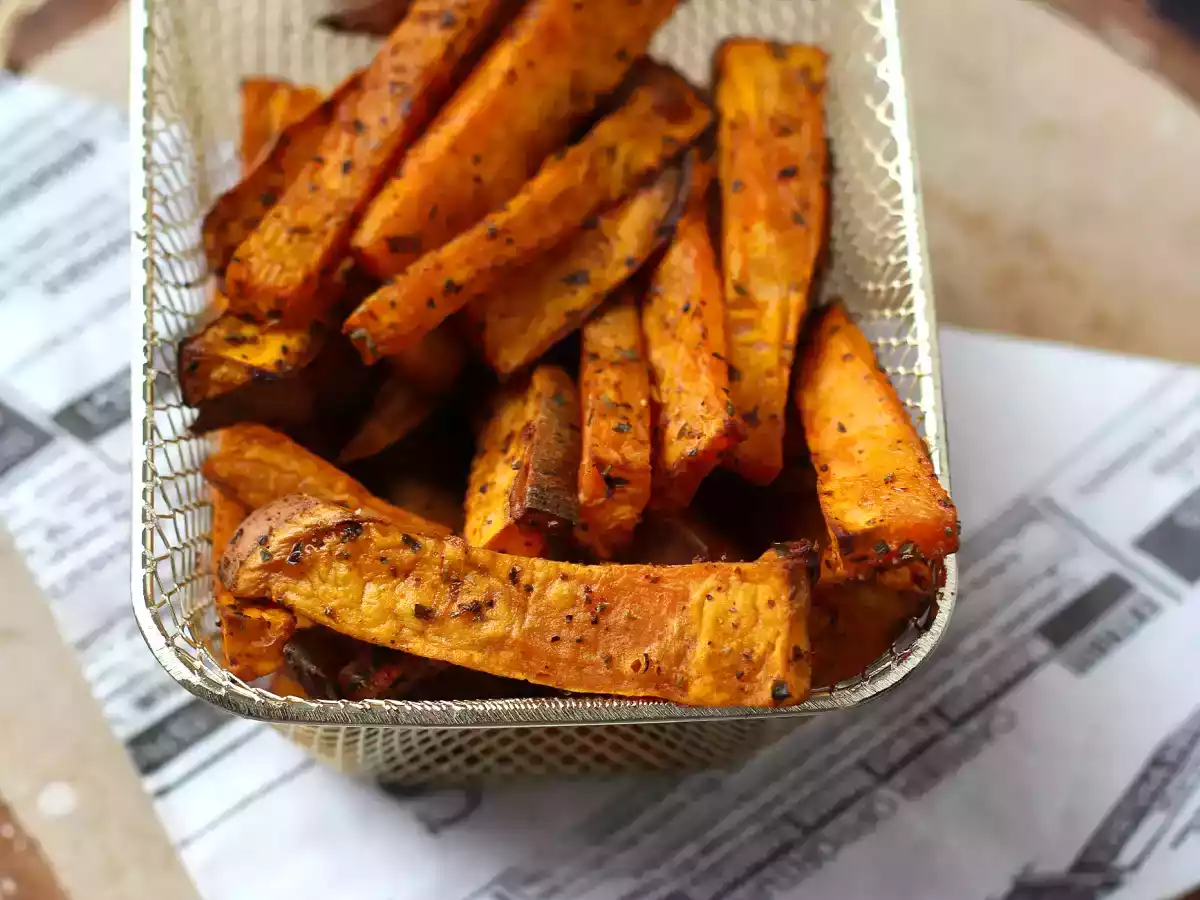 Batata doce frita na Air Fryer, macia por dentro e crocante por fora! - foto 4