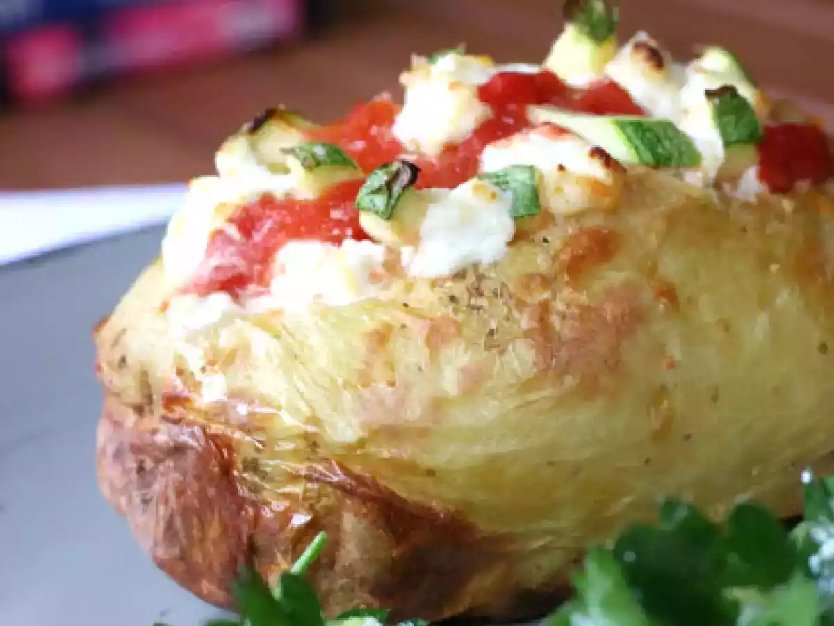 Batata Recheada com Abobrinha e Chèvre