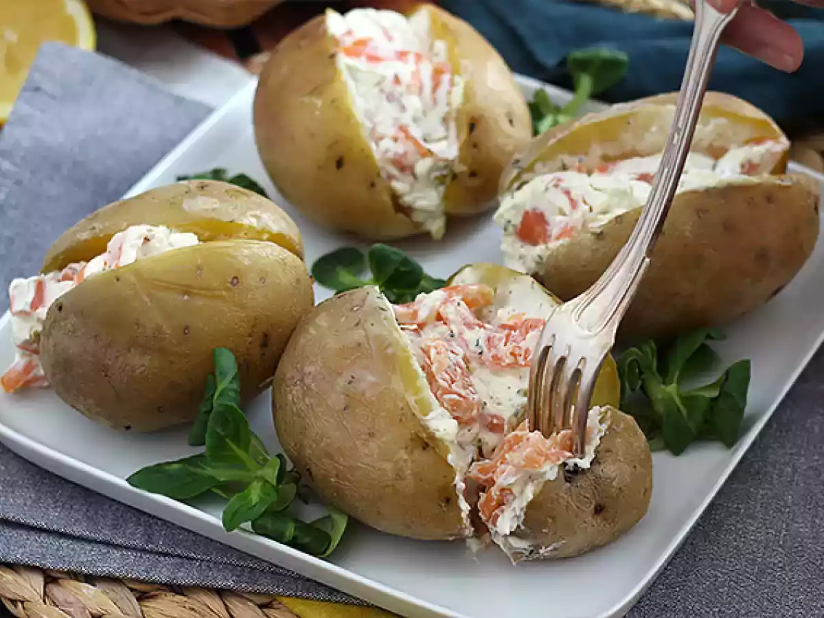 Batata recheada com salmão (Baked potato) - foto 5